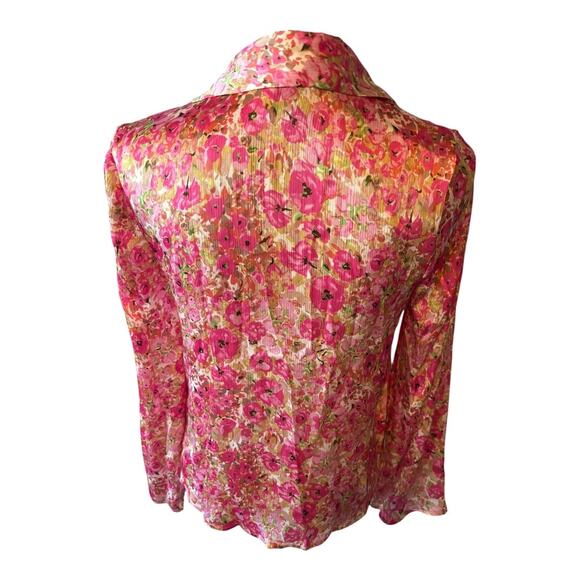 Industry Pink Floral Button Down Size S - Picture 2 of 4